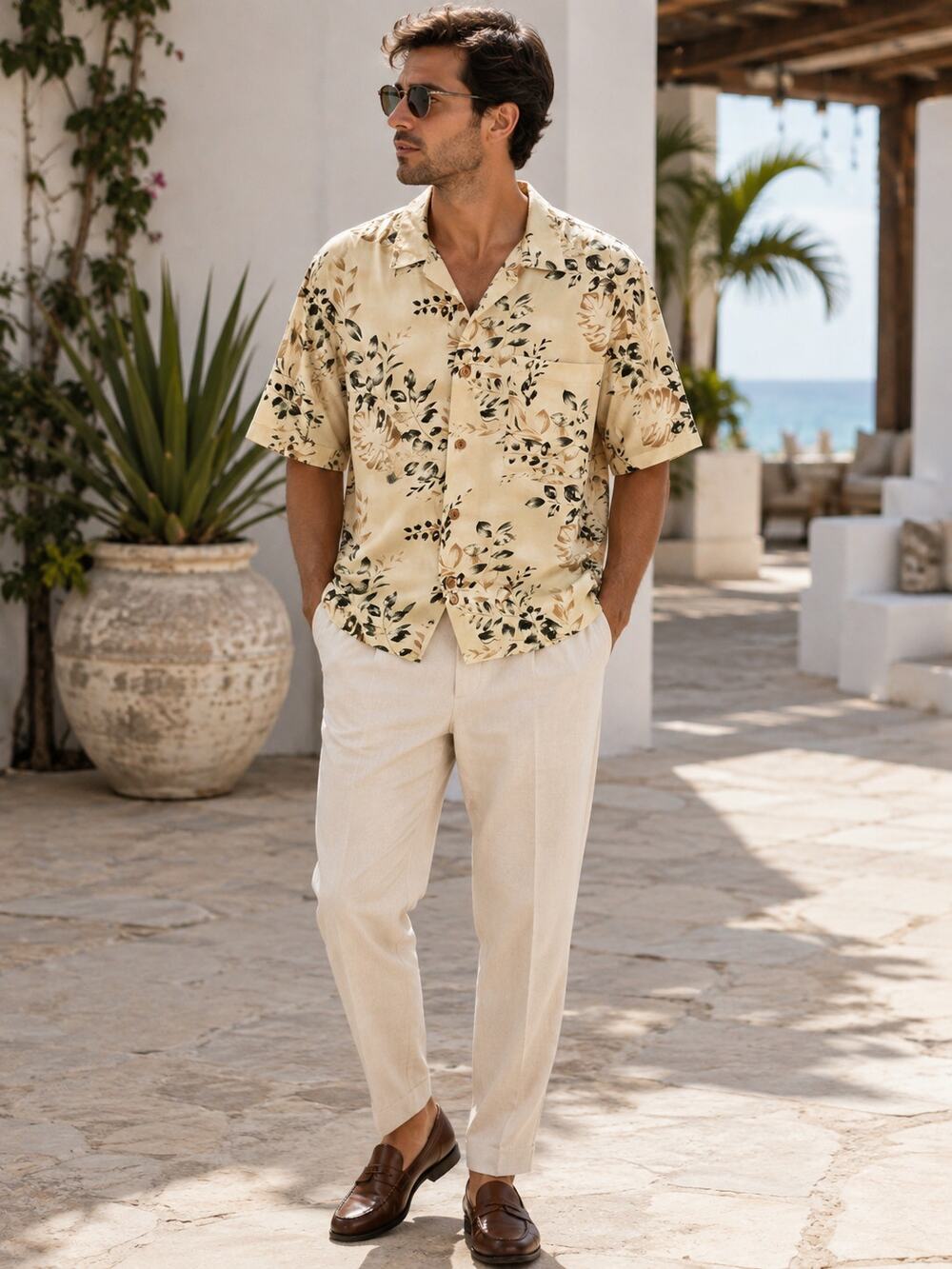 Banana Joe Silk Hawaiian Shirt Size Medium